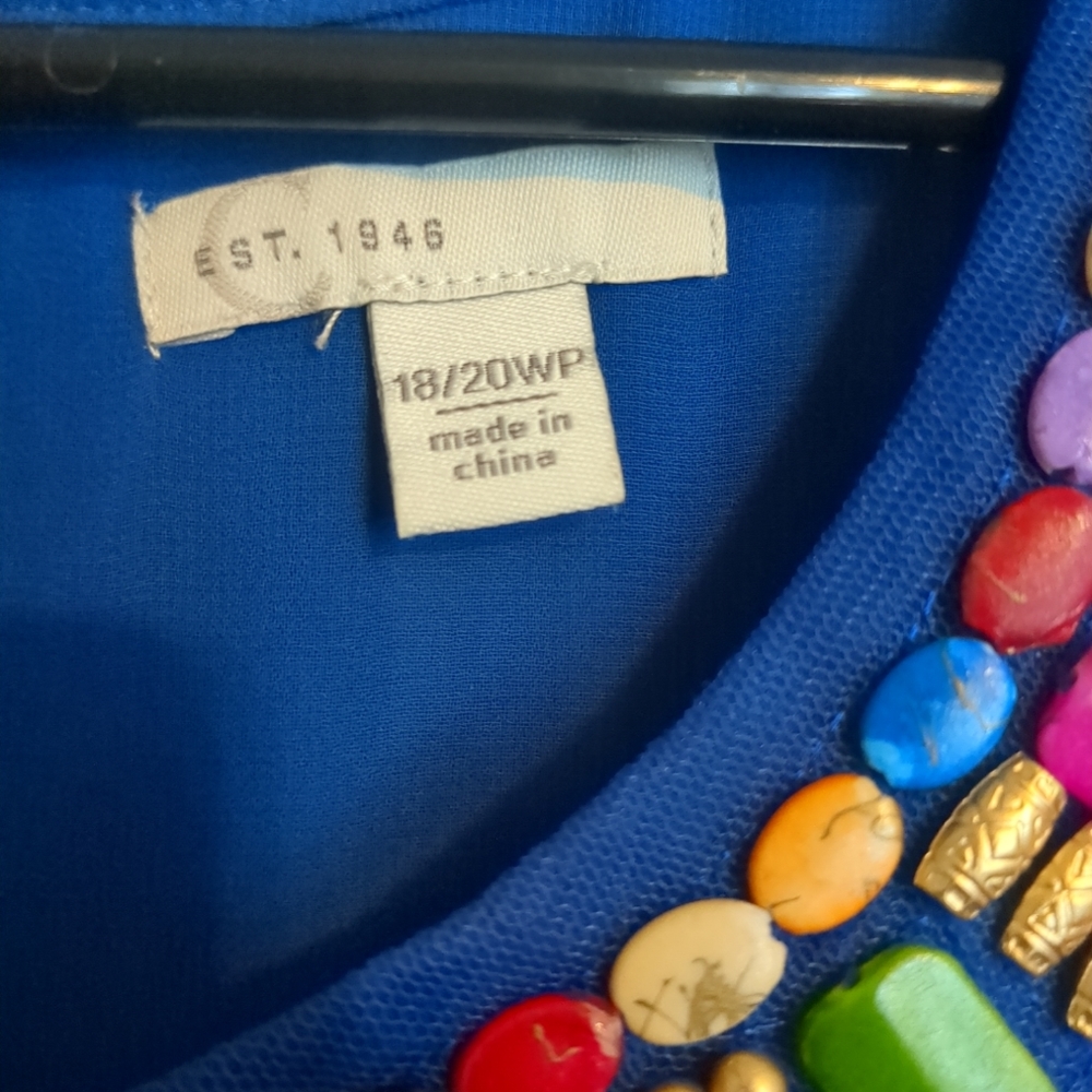 royal blue Dress size 18/20WP  C Est.1946